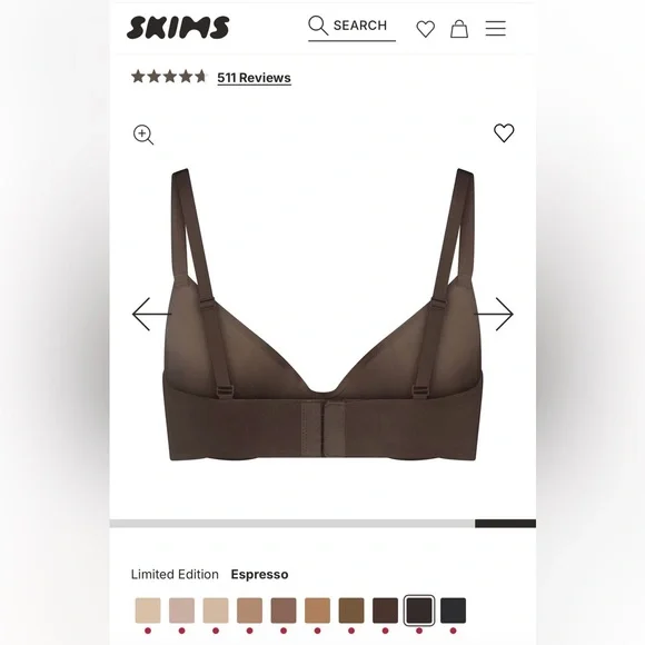 SKIMS NO SHOW UNLINED DEMI BRA - Picture 2 of 4
